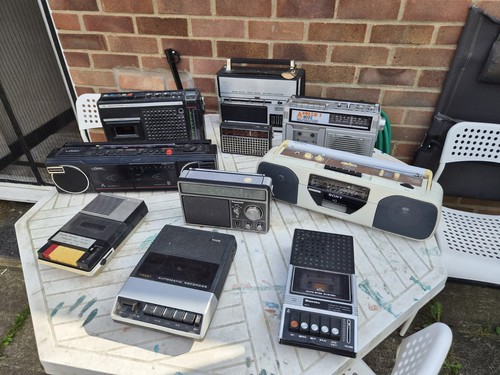 10x vintage radio boombox - vintage,