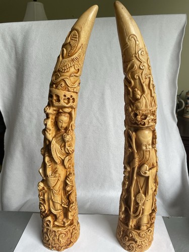 Resin elephant tusks - resin,