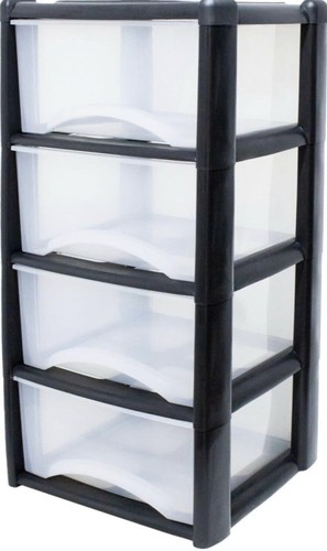 Black large drawer plastic - large,