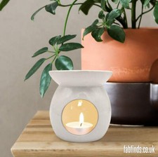 White ceramic oil wax melt - white,