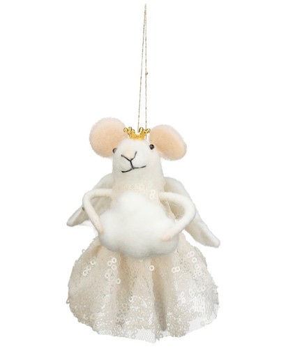 Felt mouse angel hanging - felt,