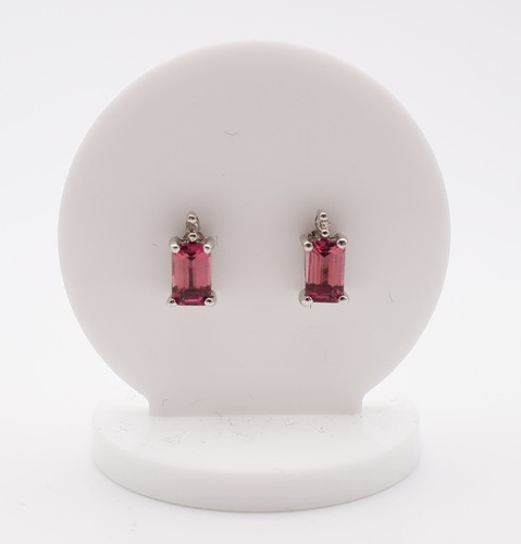 9ct white gold pink tourmaline - pink,