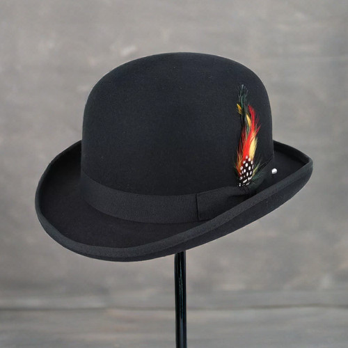 Wool felt derby bowler hat - felt,