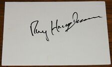 RAY HARRYHAUSEN HAND SIGNED AUTOGRAPH CARD IN PERSON UACC DEALER 