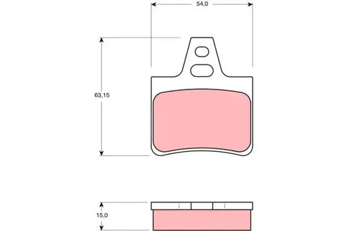 Brake pads gdb986 - pads, for