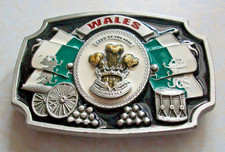 4# Wales Land of the Free Welsh Dragon Flag  Belt Buckle 