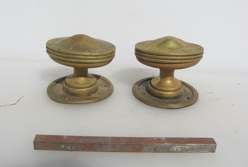Victorian brass door knobs - door,