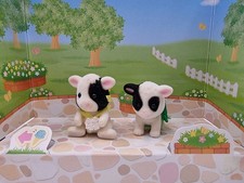 Sylvanian Families Friesian Cow Baby Figure Twins