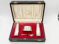 ANTIQUE SOLID SILVER CRUET SET
