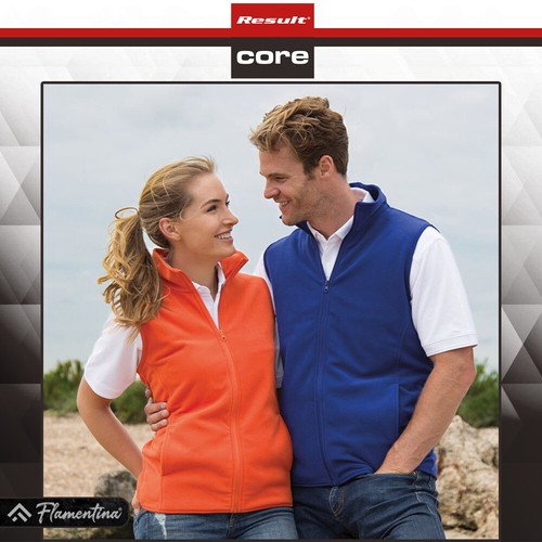 Mens full zip fleece gilet - full,