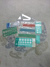 Vintage Technical Drawing Templates French Curves Set Square Minerva Stencils