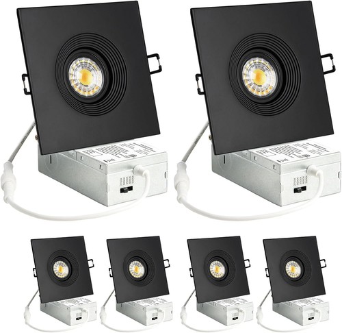 Pack black led recessed - led,
