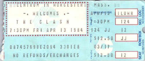 Clash ticket stub centrum - clash,