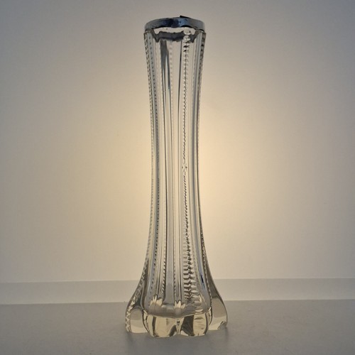 Edwardian cut glass bud vase - edwardian,