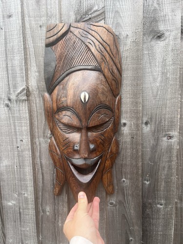 Vintage african wooden mask - vintage,