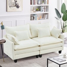 2 Seater Chenille Sofa Modern