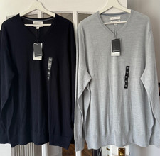 BNWT M&S Autograph mens gents pure extra fine merino wool V neck jumpers