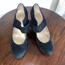 Ladies Gabor Black Suede Shoes