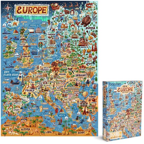 Map europe illustrated - map,