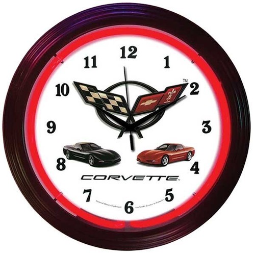 Corvette neon wall clock - c5,