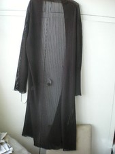 Nitya 14 long brown jacket ribbed viscose and polyamide.