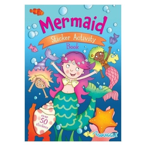 Mermaid girls sticker - a4,
