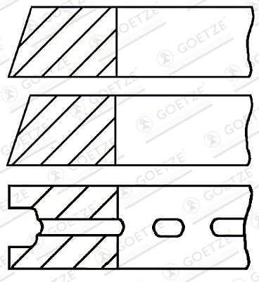 Goetze piston ring kit - piston,