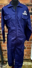 Retro Scania Badged Zip Front Navy Boiler Suit Polycotton Overalls XL 46-48"