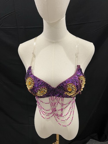 Purple sequin bralette with