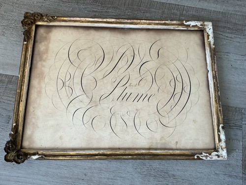Antique georgian calligraphy - antique,