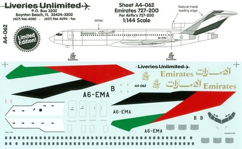 144 scale airliner - airliner, decal