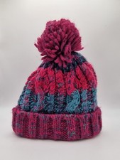 Beechfield Bobble Hat Beanie Pink Warm Winter Infant Girls