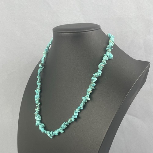 Turquoise chip necklace with - necklace,