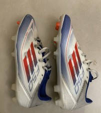 Adidas F50  FG/MG Football Boots White Red Blue UK 6.5 