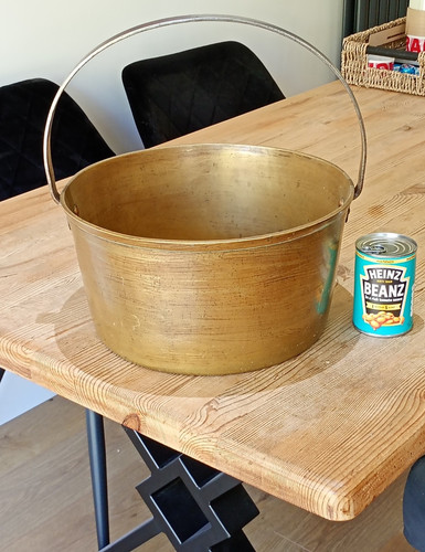 Large brass jam maslin - , or