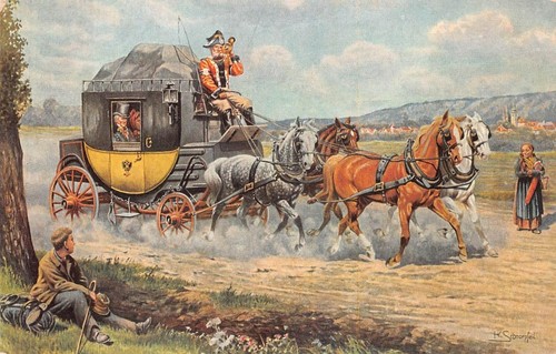 Austria horse drawn stagecoach - austria,