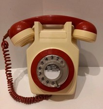 Vintage retro "GPO' Rotary Telephone wall Hanging (Two-tone )Dial phone of 1970s