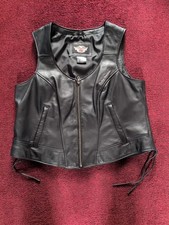Harley Davidson Genuie Leather Waistcoat (Ladies) Size 1W