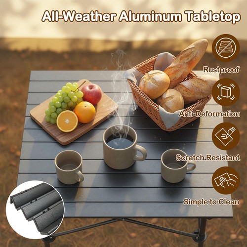 Folding roll camping table - roll, up