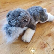 Russ Yomiko Classics schnauzer Dog Plush Soft Toy Grey White moustache 15" long 