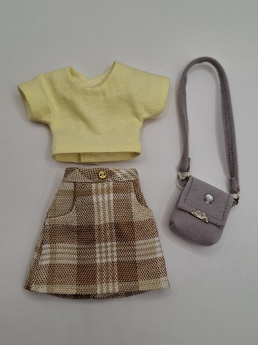 Beige checked skirt and - beige,