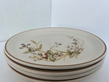 Vintage M&S Harvest Stoneware Dinner Plates x4 – 27cm Retro Tableware