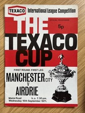 Manchester City v Airdrie - Texaco Cup 1R 1L - 15th September 1971