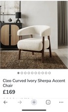 Cleo Curved Ivory Sherpa
