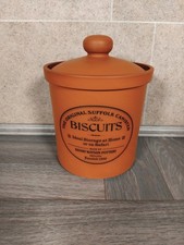 Original Suffolk Canister Henry Watson Pottery Biscuits Storage Container