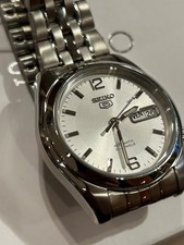 Seiko 5 Automatic Silver Dial Steel Mens Watch SNK385K1 RRP £199