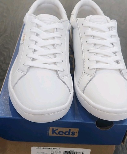 Keds ace leather white womans - white,