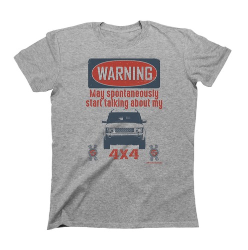 Mens warning 4x4 - warning, rover