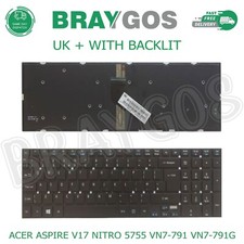 For Acer Aspire V17 NITRO 5755 VN7-791 VN7-791G UK Laptop Keyboard With Backlit
