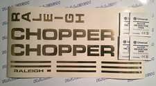 RALEIGH CHOPPER MKI DECAL SET IN MIRROR GOLD